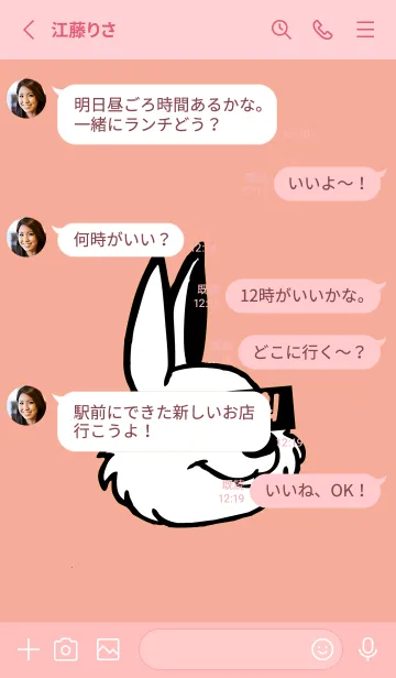 [LINE着せ替え] 韓国 ラビット 9の画像3