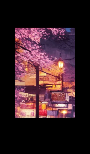 [LINE着せ替え] 和の夜桜#EL321。の画像1
