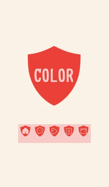 [LINE着せ替え] red color Y24の画像1