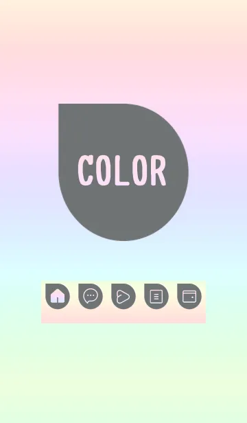 [LINE着せ替え] bw color rainbow J01の画像1