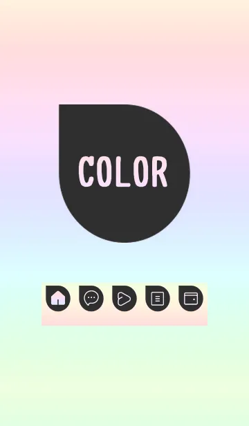 [LINE着せ替え] bw color rainbow J03の画像1