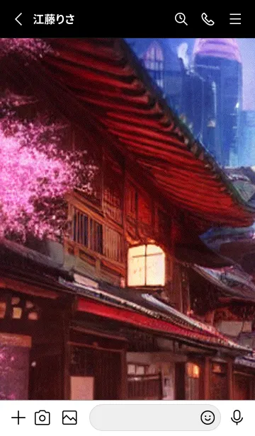 [LINE着せ替え] 和の夜桜#EL316。の画像2