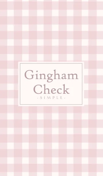 [LINE着せ替え] Gingham Check Natural Pink - SIMPLE 6の画像1