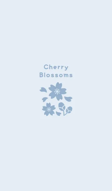 [LINE着せ替え] 桜18<ブルー>の画像1