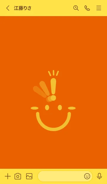 [LINE着せ替え] スマイル＆ヒラメキ 朱色の画像2