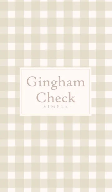 [LINE着せ替え] Gingham Check Natural Beige - SIMPLE 6の画像1