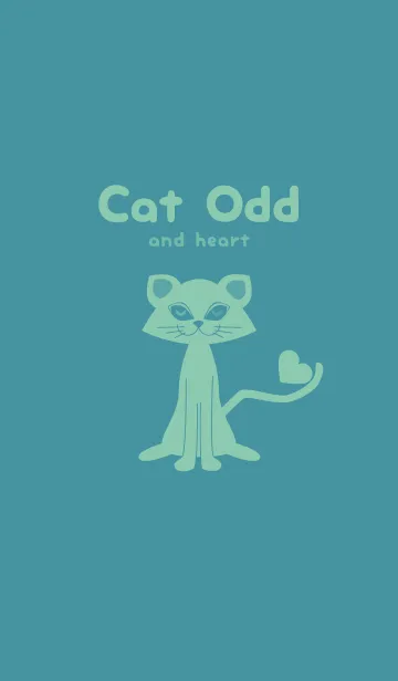 [LINE着せ替え] 猫のオッドとハート ペールサックスブルーの画像1