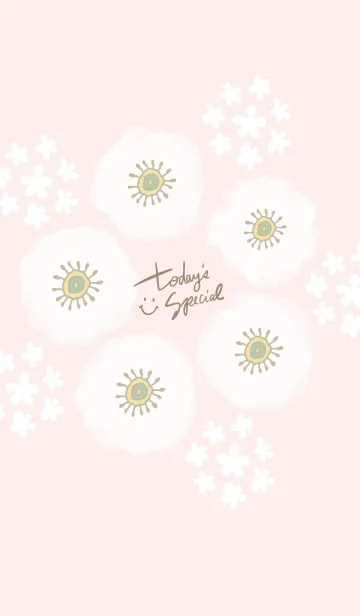 [LINE着せ替え] 白い花と小花の輪9の画像1