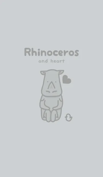 [LINE着せ替え] サイとハート スカイグレイの画像1