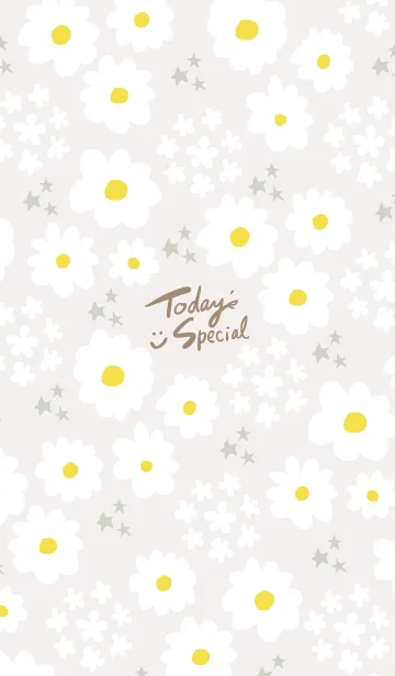 [LINE着せ替え] 白い花と星16の画像1