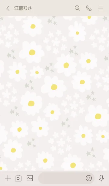 [LINE着せ替え] 白い花と星16の画像2