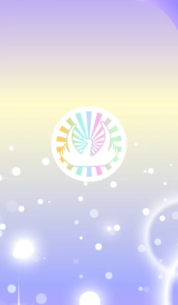 [LINE着せ替え] 最強運気 全体運アップ！レインボー輝く鶴の画像1