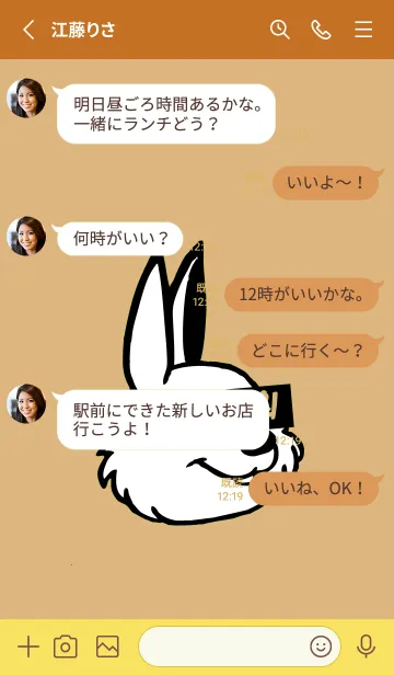 [LINE着せ替え] 韓国 ラビット 10の画像3