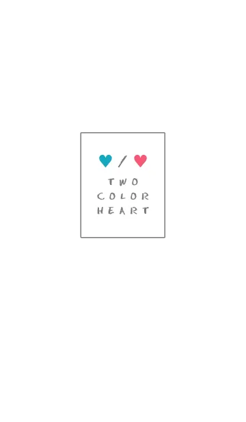 [LINE着せ替え] 2 カラー ハート _43の画像1