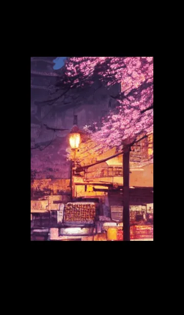 [LINE着せ替え] 和の夜桜#EL329。の画像1