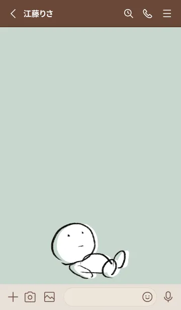 [LINE着せ替え] カーキ : まるの画像2