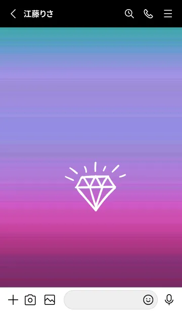 [LINE着せ替え] グラデーション ダイアモンド  244の画像2