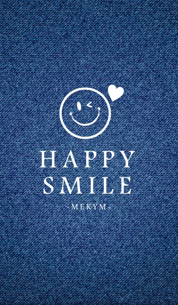 [LINE着せ替え] HAPPY SMILE DENIM HEART-MEKYM 34の画像1