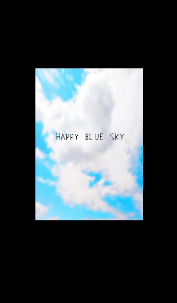 [LINE着せ替え] 幸せ青空の着せかえ/ブラックの画像1