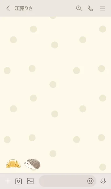 [LINE着せ替え] ハリネズミとクロワッサン -イエロー- 2の画像2