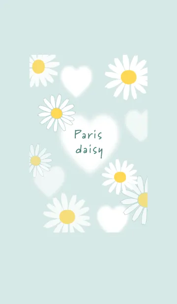 [LINE着せ替え] お洒落なマーガレット♡bluegreen05_1の画像1