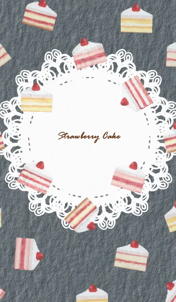 [LINE着せ替え] Strawberry Cake 1 - 03-05 ブルー Ver.iの画像1