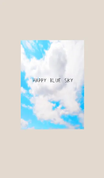 [LINE着せ替え] 幸せ青空の着せかえ/ベージュの画像1
