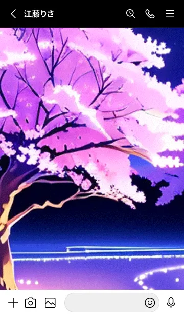 [LINE着せ替え] 和の夜桜#EP02。の画像2