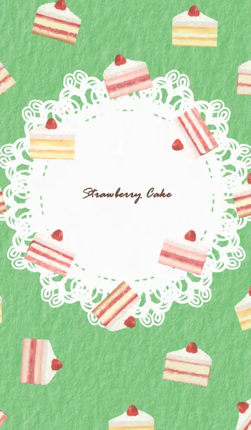 [LINE着せ替え] Strawberry Cake 1 - 05-0 グリーン Ver.aの画像1