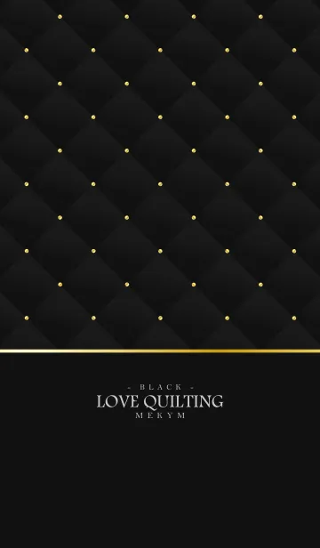 [LINE着せ替え] LOVE QUILTING - BLACK 2の画像1