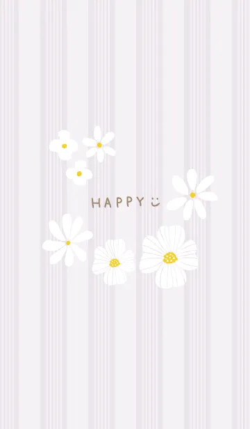 [LINE着せ替え] かわいい白いお花24の画像1