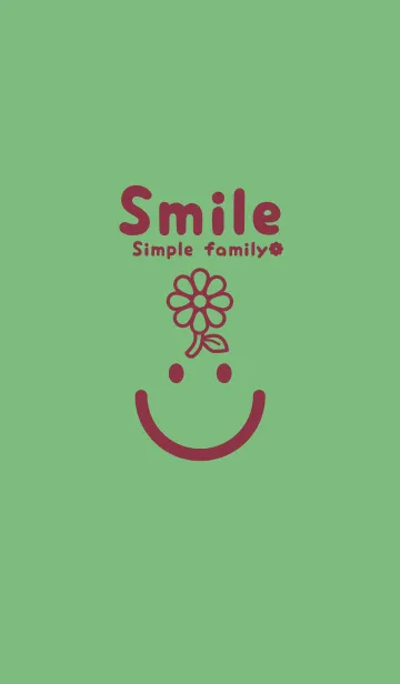 [LINE着せ替え] スマイル＆フラワー 浅葱鼠の画像1