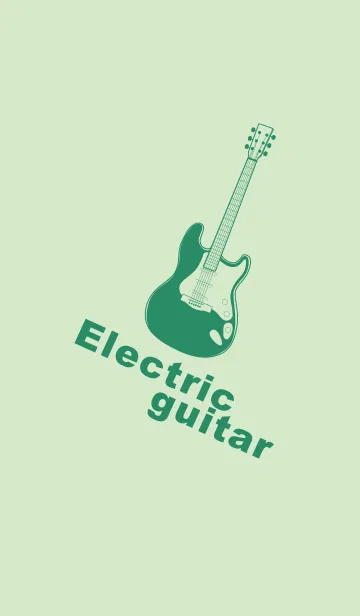 [LINE着せ替え] ELECTRIC GUITAR CLR 白緑の画像1