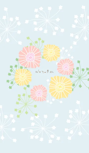 [LINE着せ替え] 花と可愛い葉4の画像1