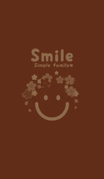 [LINE着せ替え] スマイル＆桜 セピアの画像1