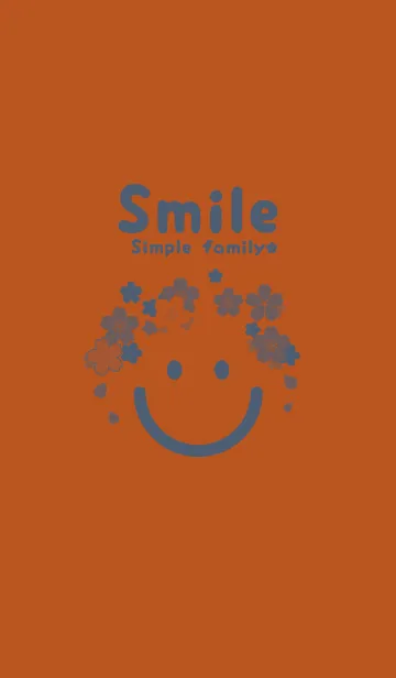 [LINE着せ替え] スマイル＆桜 代赭の画像1