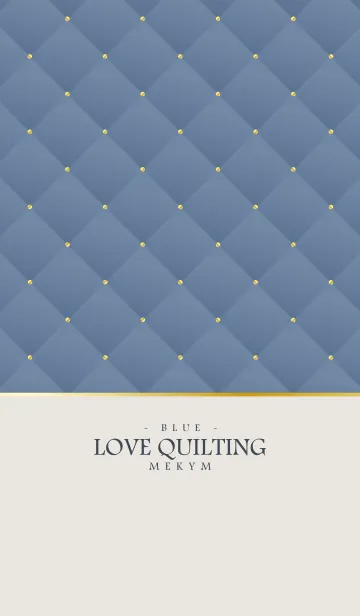 [LINE着せ替え] LOVE QUILTING - DUSKY BLUE 2の画像1