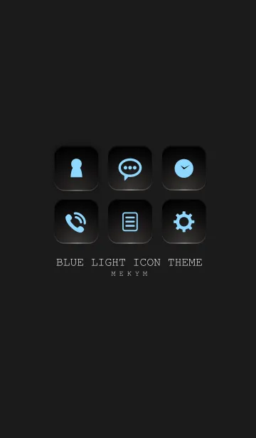 BLUE LIGHT ICON THEME-SWITCH- 14の着せ替えメイン画像