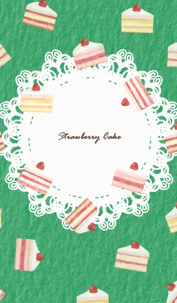 [LINE着せ替え] Strawberry Cake 1 - 05-01 グリーン Ver.iの画像1