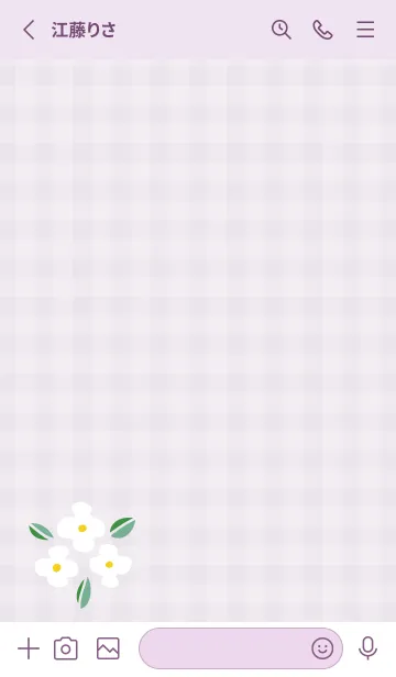 [LINE着せ替え] かわいい白い花8の画像2
