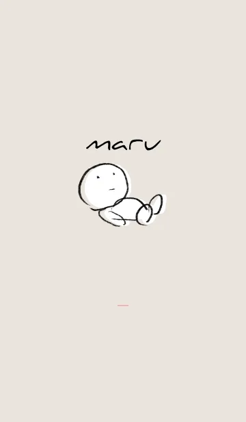 [LINE着せ替え] ベージュとピンク : まるの画像1