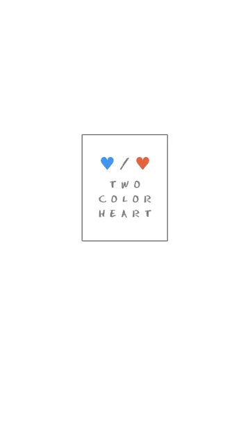 [LINE着せ替え] 2 カラー ハート _44の画像1