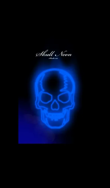 [LINE着せ替え] スカルネオン Skull Neon Blueの画像1