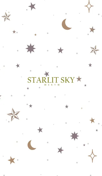 [LINE着せ替え] SIMPLE STARLIT SKY WHITE.MEKYM 16の画像1