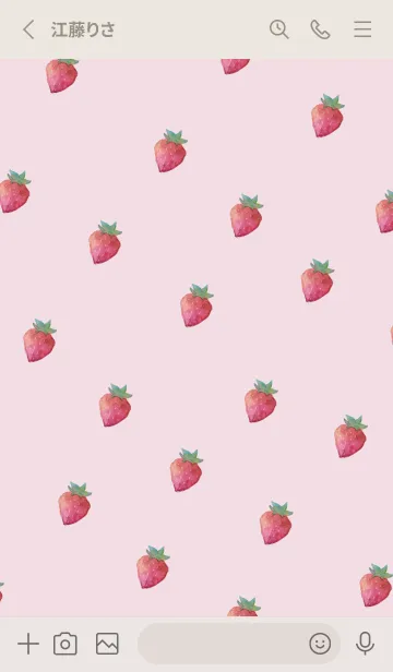 [LINE着せ替え] 大好きかわいいいちご♪11の画像2