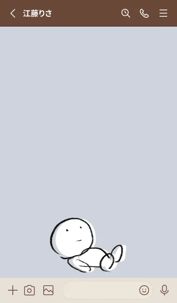 [LINE着せ替え] ベージュと青 : まるの画像2