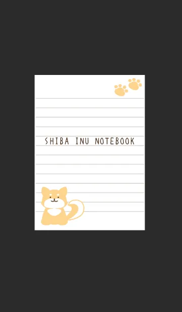 [LINE着せ替え] 柴犬のノート/チャコールグレイの画像1