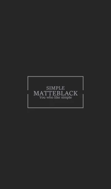 [LINE着せ替え] MATTE BLACK - SIMPLE 3の画像1