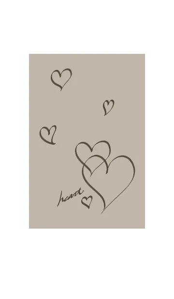 大人の手描きハート -モカベージュ- 2の着せ替えメイン画像
