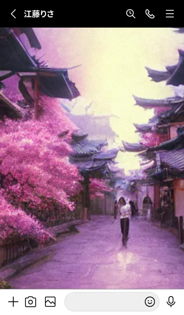 [LINE着せ替え] 和の夜桜#EP019。の画像2